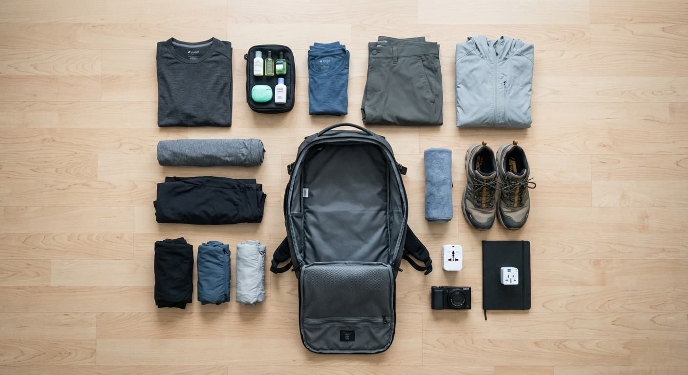 Le kit du voyageur minimaliste : tout tenir dans un sac de 7 kg
